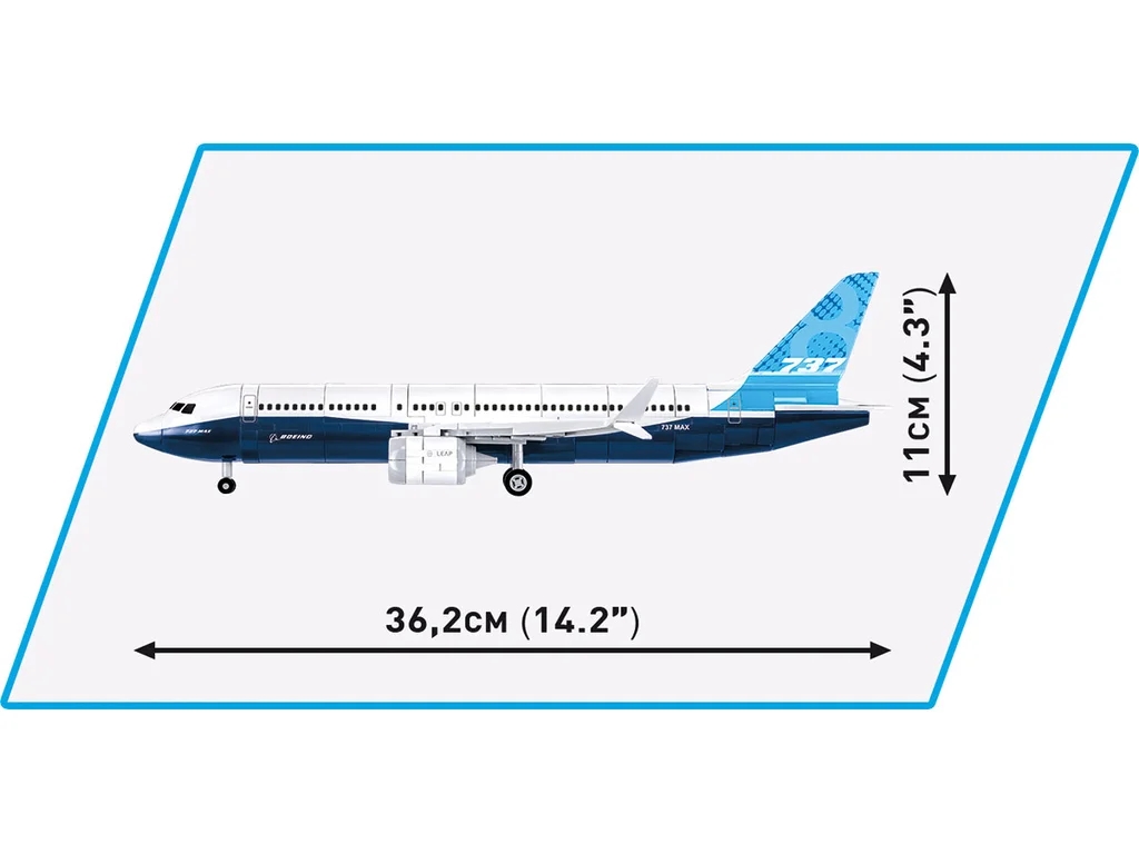 Cobi 26608 Boeing 737 Max 8, 1:110, 340 kostek