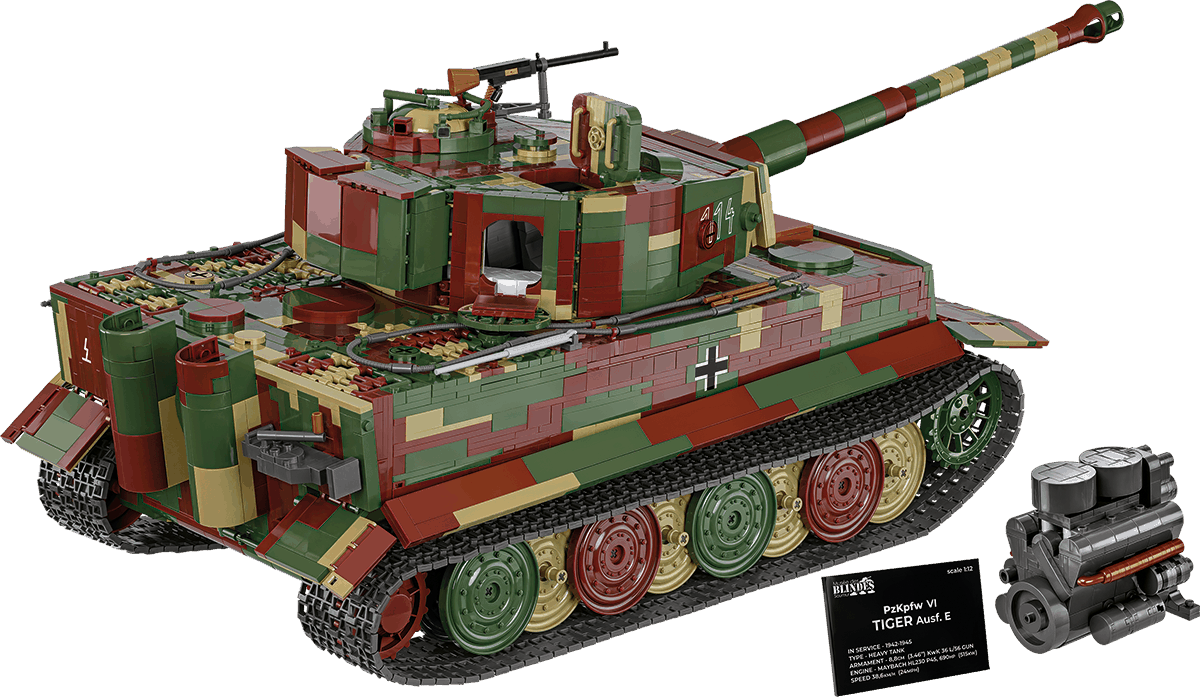 Německý tank PzKpfw VI TIGER Ausf. E COBI 2807 - Executive Edition WWII 1:12