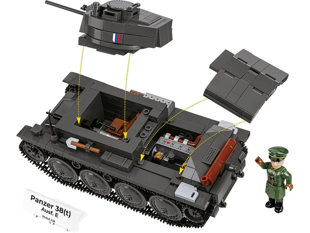 Cobi 2666 II WW Panzer 38(t)/ČKD LT vz. 38, 1:28, 690 kostek