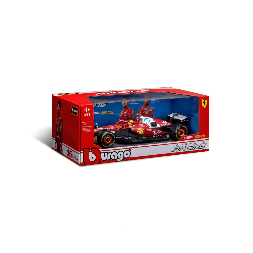 Bburago – RACE Formule F1 Ferrari SF-25 (2025) s helmou, #44 Lewis Hamilton, 1:18