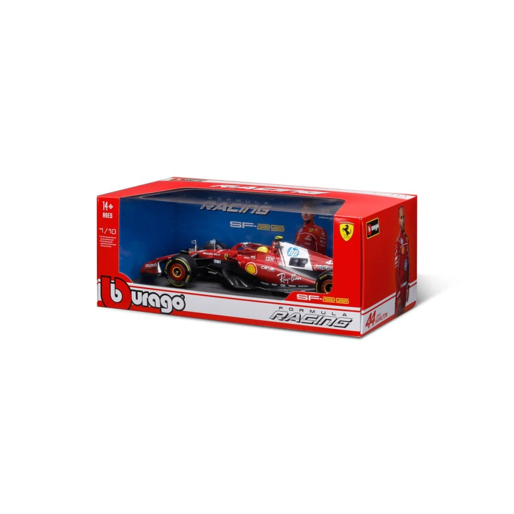 Bburago – RACE Formule F1 Ferrari SF-25 (2025) s helmou, #44 Lewis Hamilton, 1:18