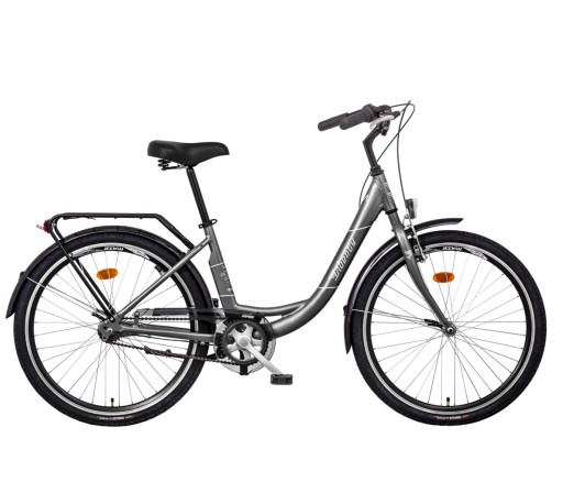 LIBERTY Městské jízdní kolo VIA 7spd NEXUS 26" 2026 antracitové, Přední vidlice Odpružená