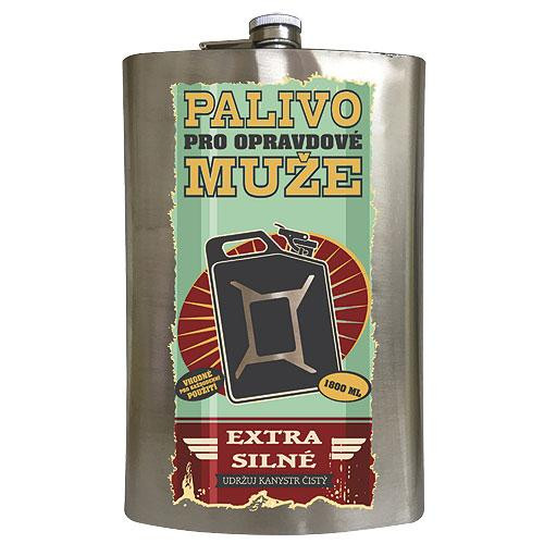 Nerezová placatka 1,8 litru, Palivo pro opravdové muže