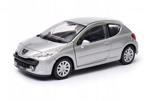 Welly Peugeot 207, Stříbrný 1:34-39