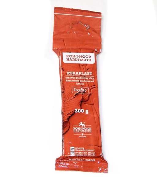 Hmota modelovací Keraplast hnědý 300g