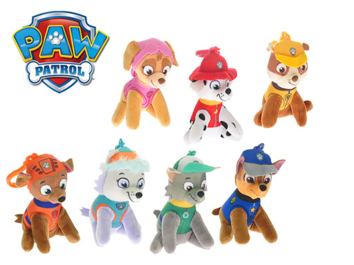 Paw Patrol přívěsek na klíče, plyšový pejsek, 10cm