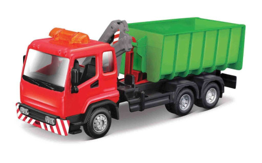 Bburago servisní vozidlo Hooklift and Crane Truck 1:43