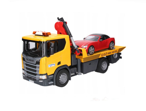 Bruder 3552 Odtahové vozidlo Scania Super 560R s osobním autem