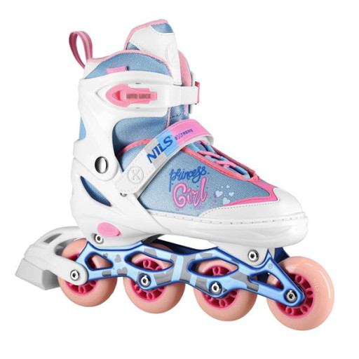 Kolečkové brusle NILS Extreme NA18168A Princess bílé vel.M (35-38)