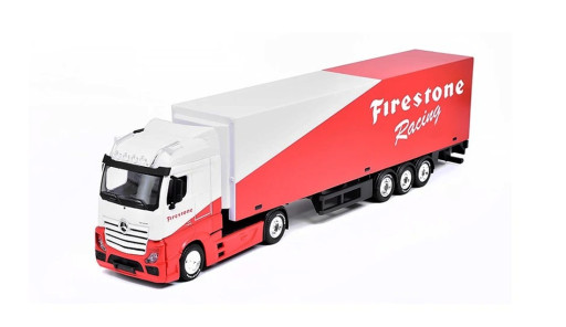 Bburago kamion Mercedes Benz Actros Gigaspace Firestone 1:43