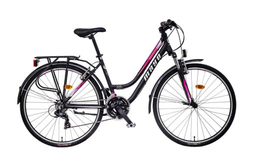 Mayo XR Basic Lite Trek Low Dámské trekové kolo, černo-růžové