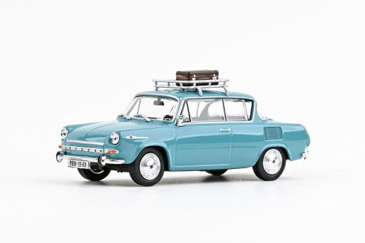 Abrex Škoda 1100MBX (1969) se zahrádkou, Tyrkysová Světlá 1:43