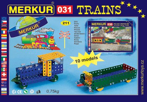 Merkur 031 Železniční modely, 211 dílů, 10 modelů