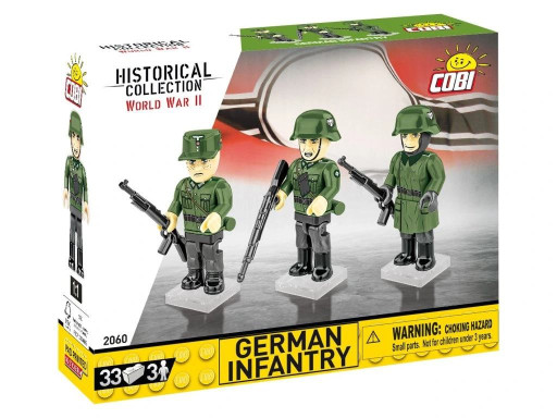 Cobi 2060 3 figurky s doplňky Německá armáda, 33 kostek