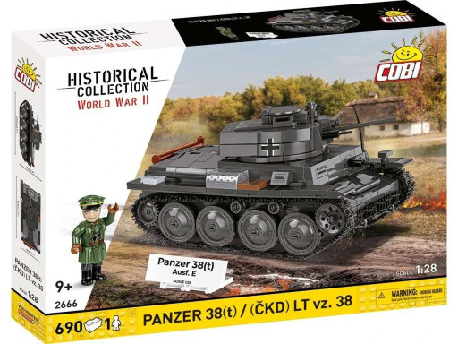 Cobi 2666 II WW Panzer 38(t)/ČKD LT vz. 38, 1:28, 690 kostek