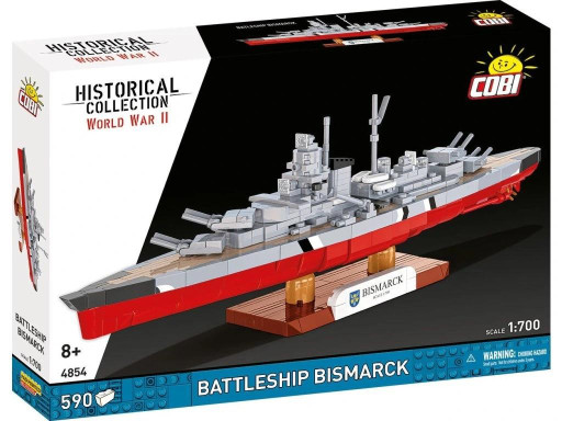 Cobi 4854 II WW Battleship Bismarck, 1:700, 590 kostek