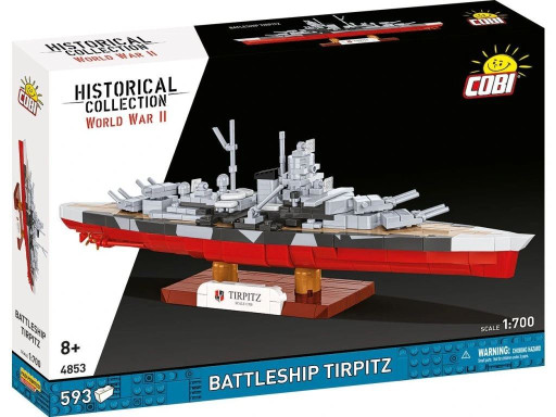 Cobi 4853 II WW Battleship Tirpitz, 1:700, 593 kostek