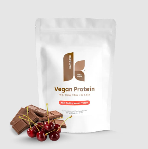 Kompava Vegan Protein, čokoláda-višeň, 525g