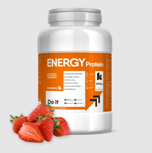 Kompava ENERGY Protein, jahoda, 2000g