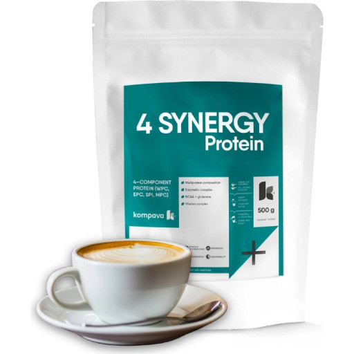 Kompava 4 SYNERGY Protein, caffe latte, 500g