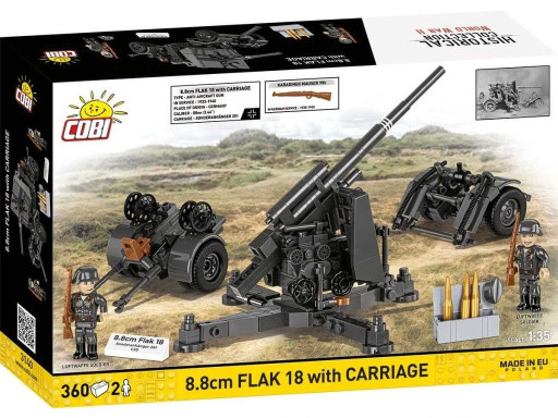 Cobi 3140 II WW 8,8 cm Flak 18 s lafetou, 1:35, 360 k, 2 f
