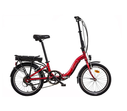 Liberty e-Pegas 7spd Skládací elektrokolo 36V, 10,4Ah, zadní motor, červené