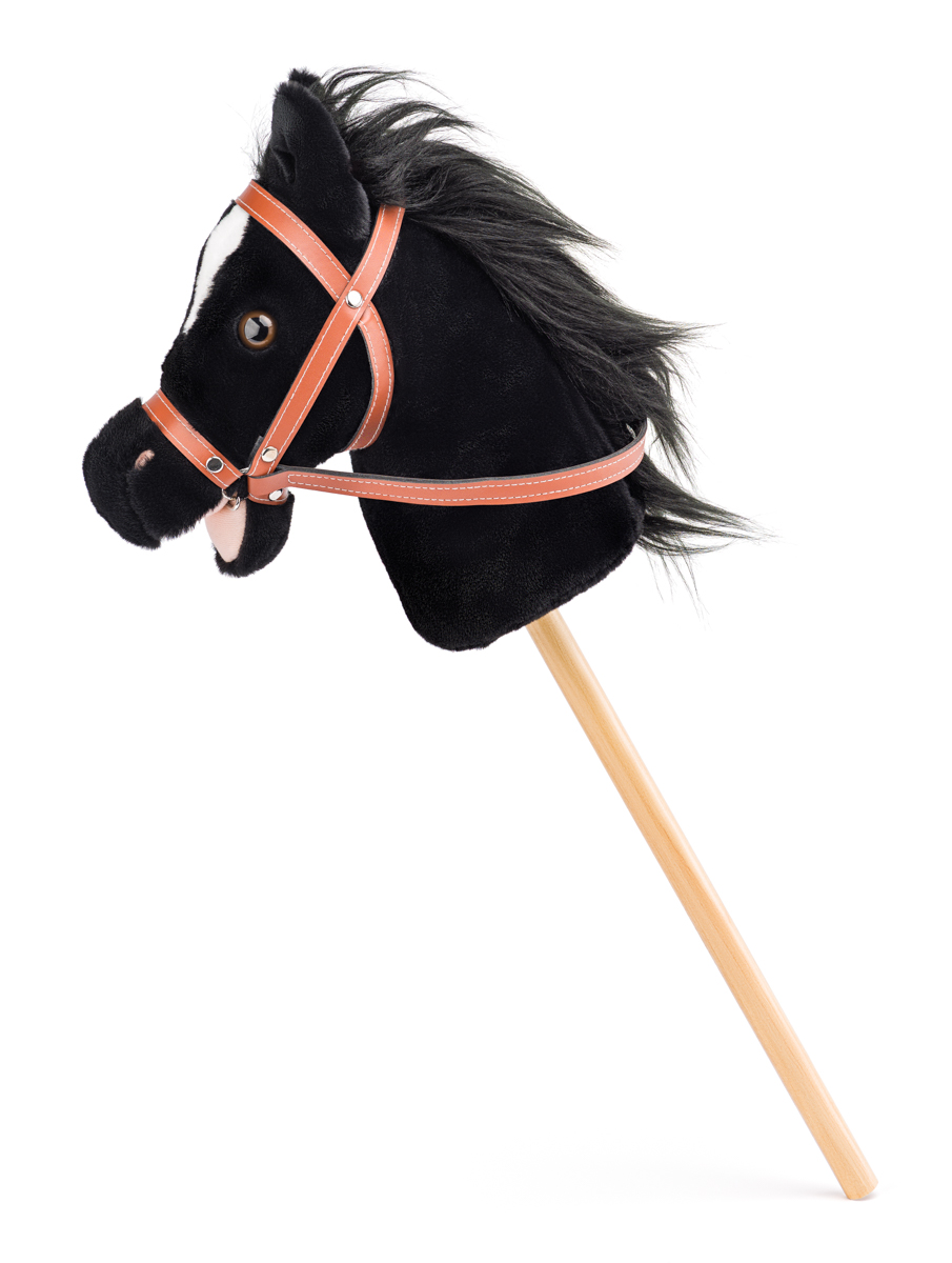 Hobby horse Baron, černý kůň na tyči se zvuky