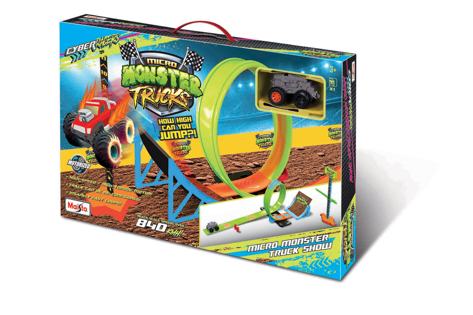 Maisto - Cyber Racers set, Play set - Micro Monster Truck Show
