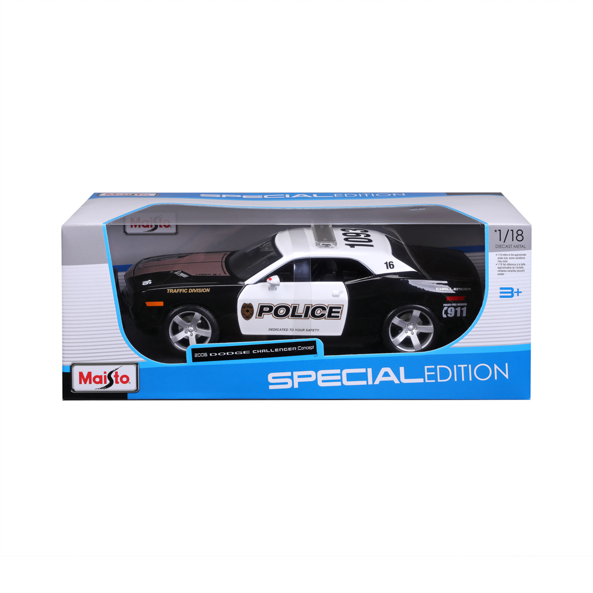 Maisto - Special Edition - 2006 Dodge Challenger Concept, černo-bílá, 1:18