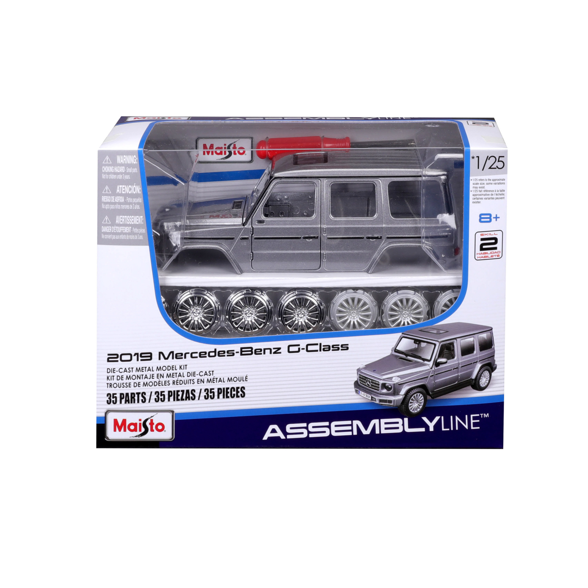 Maisto - 2019 Mercedes-Benz G-Class, stříbrná, 1:25