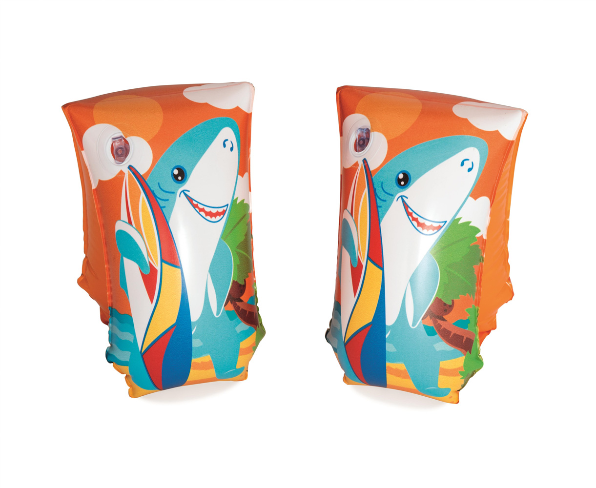 Nafukovací rukávky - Aquatic žralok, tučňák, 30x15cm