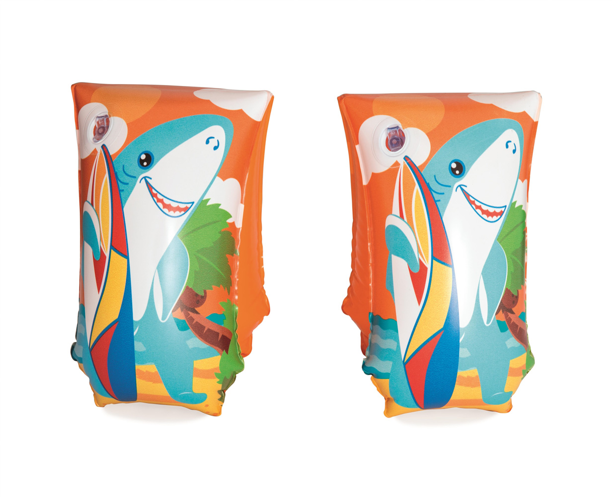 Nafukovací rukávky - Aquatic žralok, tučňák, 30x15cm