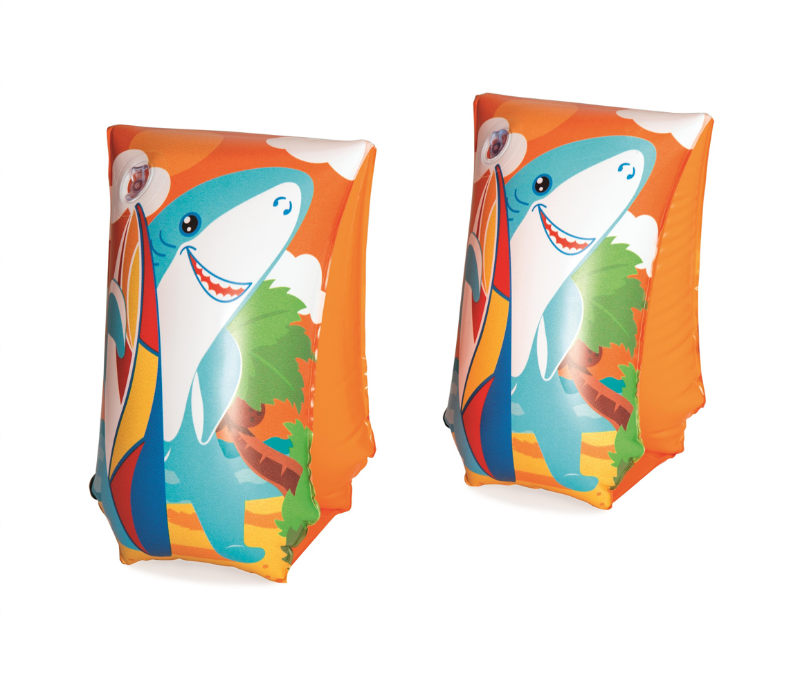 Nafukovací rukávky - Aquatic žralok, tučňák, 30x15cm
