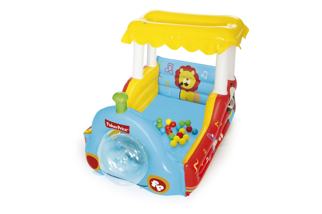 Nafukovací hrací centrum Fisher Price - Vlak s míčky (25ks), 1,32m x 94cm x 89cm