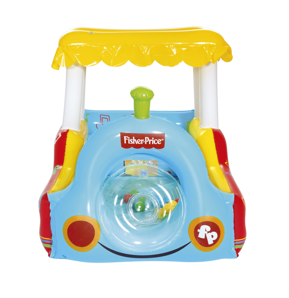 Nafukovací hrací centrum Fisher Price - Vlak s míčky (25ks), 1,32m x 94cm x 89cm