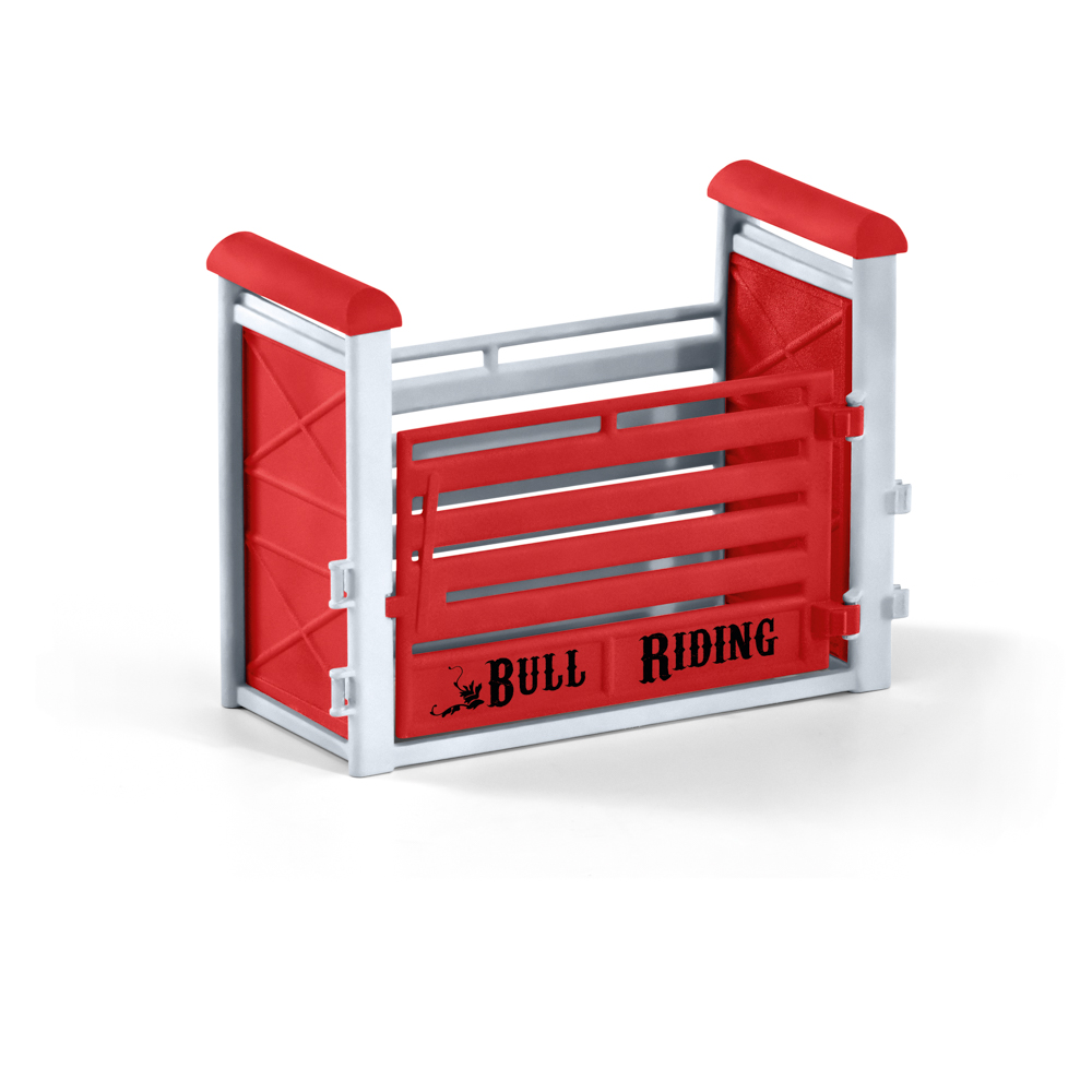 Kovboj na býku v ohradě