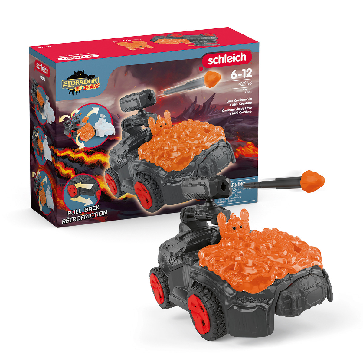 Lávový CrashMobile s mini figurkou Mini Creature