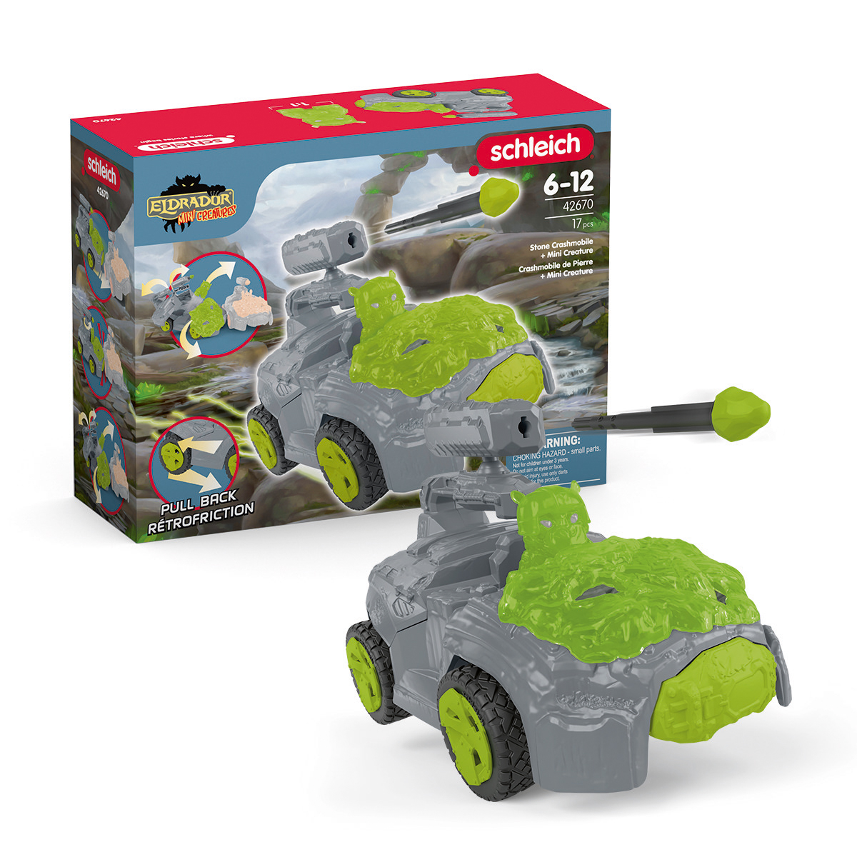 Kamenný crashMobile s figurkou Mini Creature
