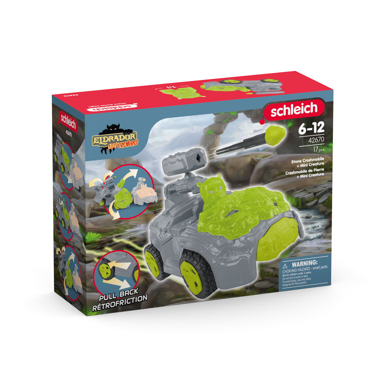 Kamenný crashMobile s figurkou Mini Creature