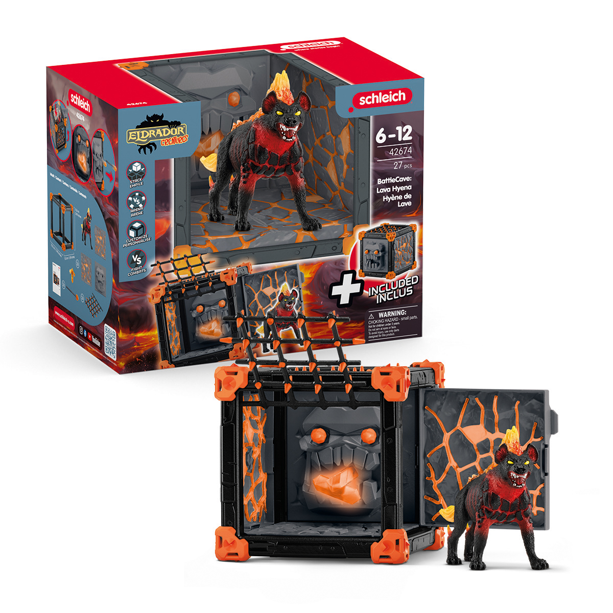 Aréna BattleCave lávové hyeny