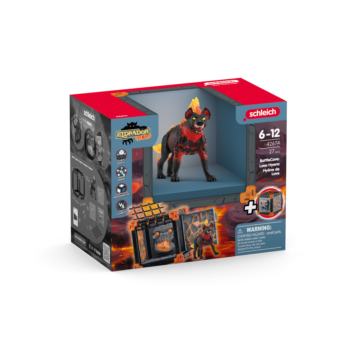 Aréna BattleCave lávové hyeny