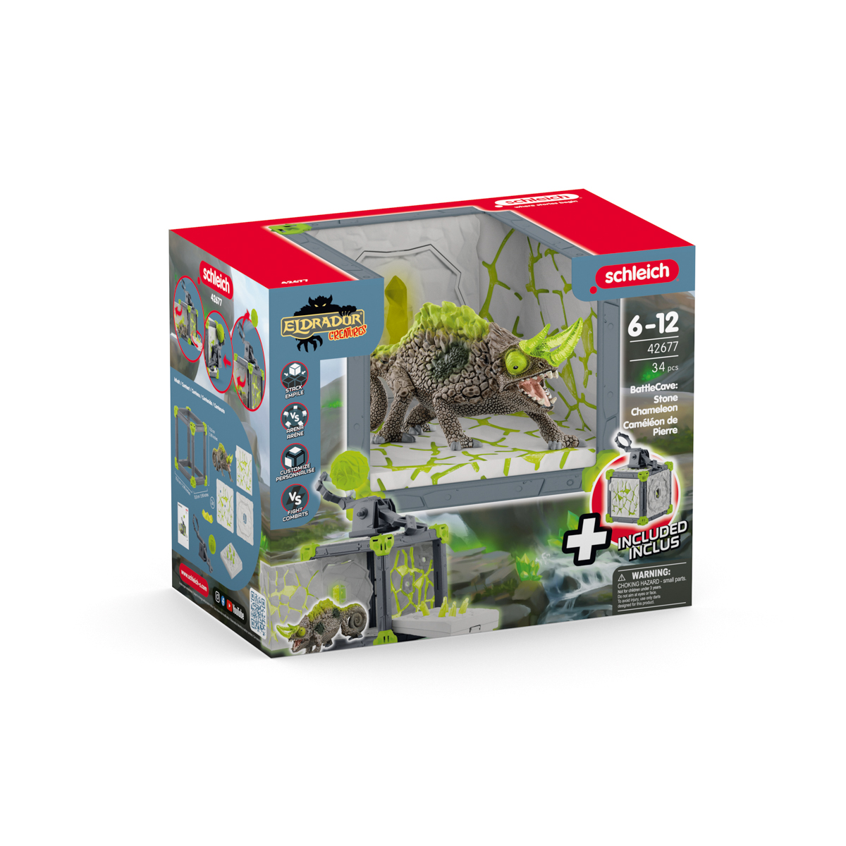 Aréna BattleCave kamenného chameleona