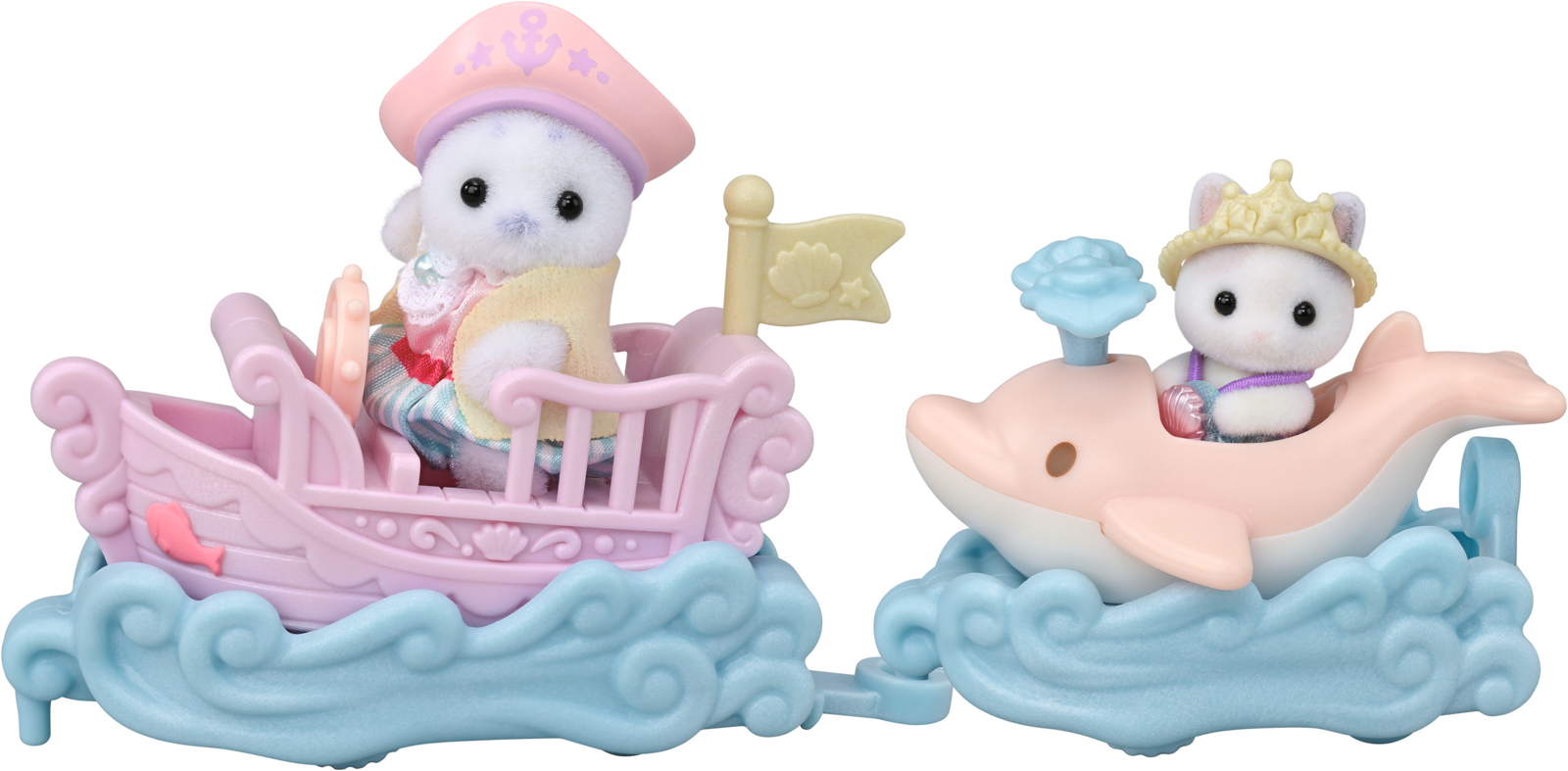 Mořská vozítka a baby figurky v zábavném parku