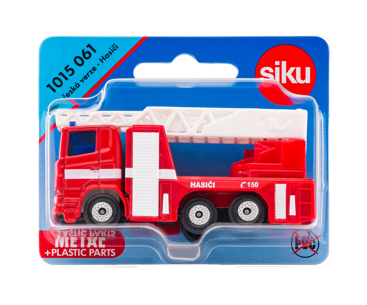 SIKU česká verze - hasičské auto s výsuvným žebříkem