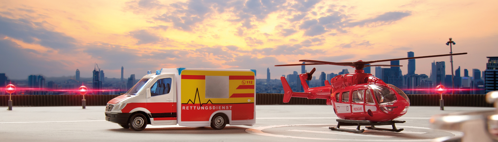 SIKU Super - Ambulance a vrtulník, set