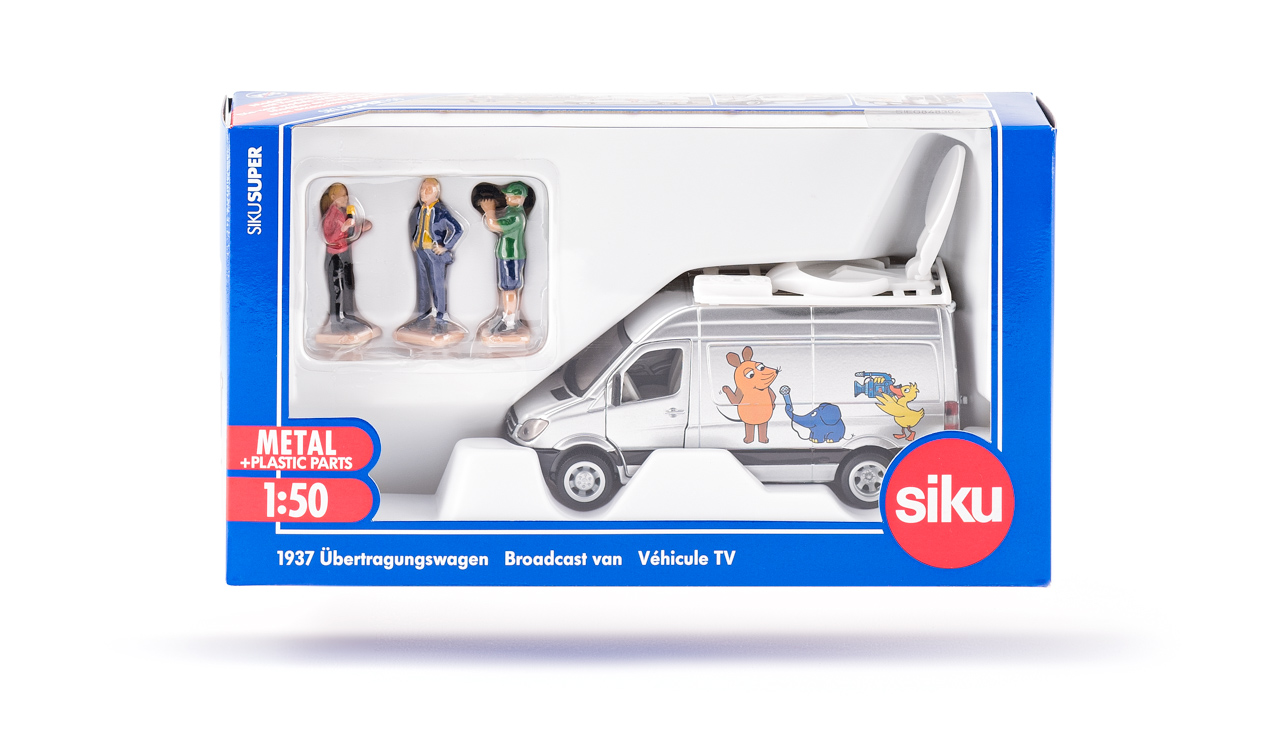 SIKU Super - velký přenosový vůz s televizním štábem 1:50