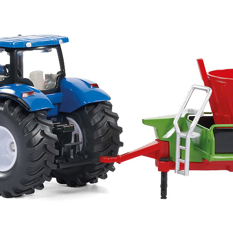 SIKU Farmer - traktor New Holland s předním nakladačem a vlekem, 1:50