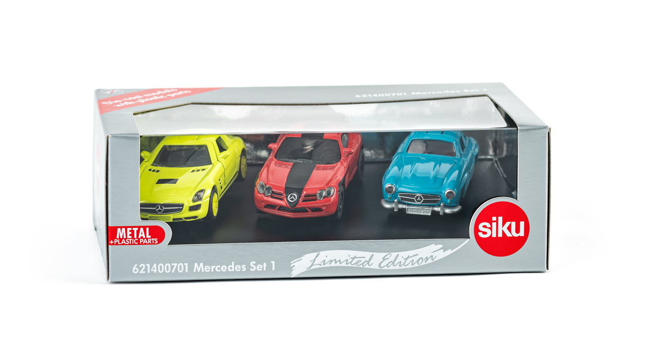 SIKU Super - Mercedes set barevný, 3ks