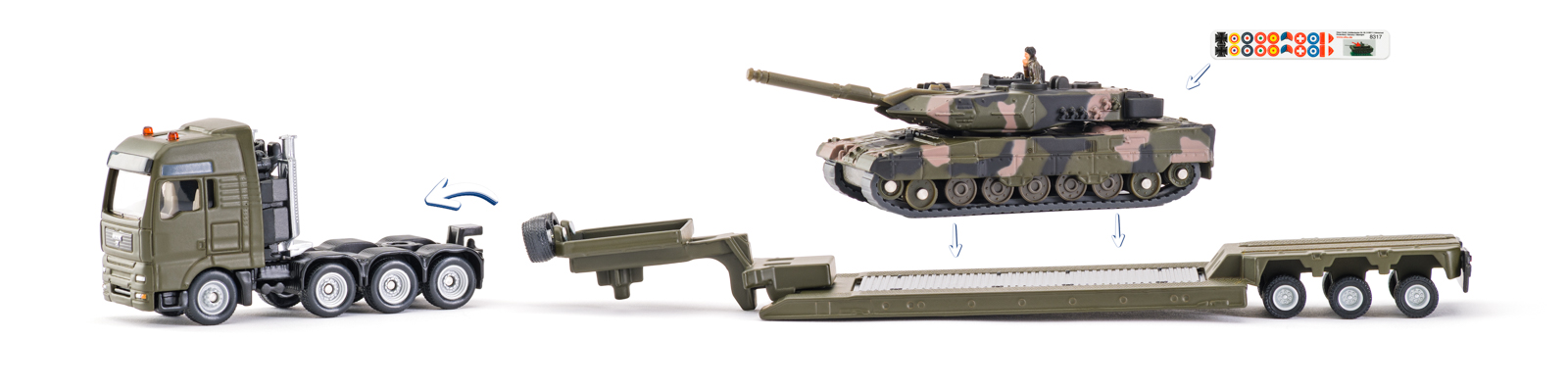 SIKU Military - Tahač s tankem