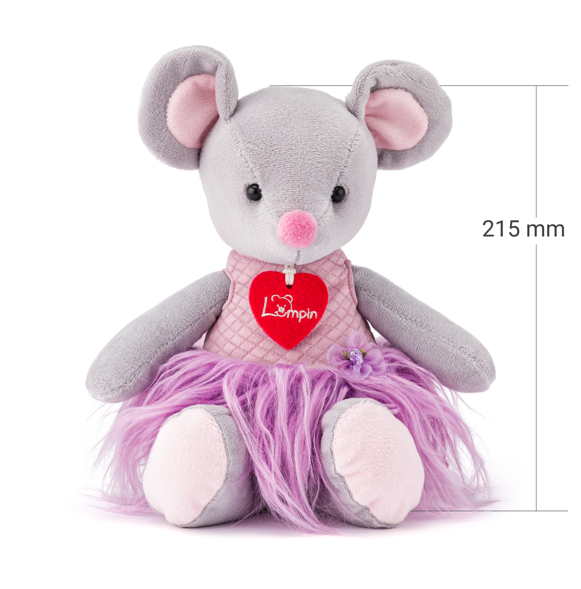 Myška Akiko šedá, 30 cm